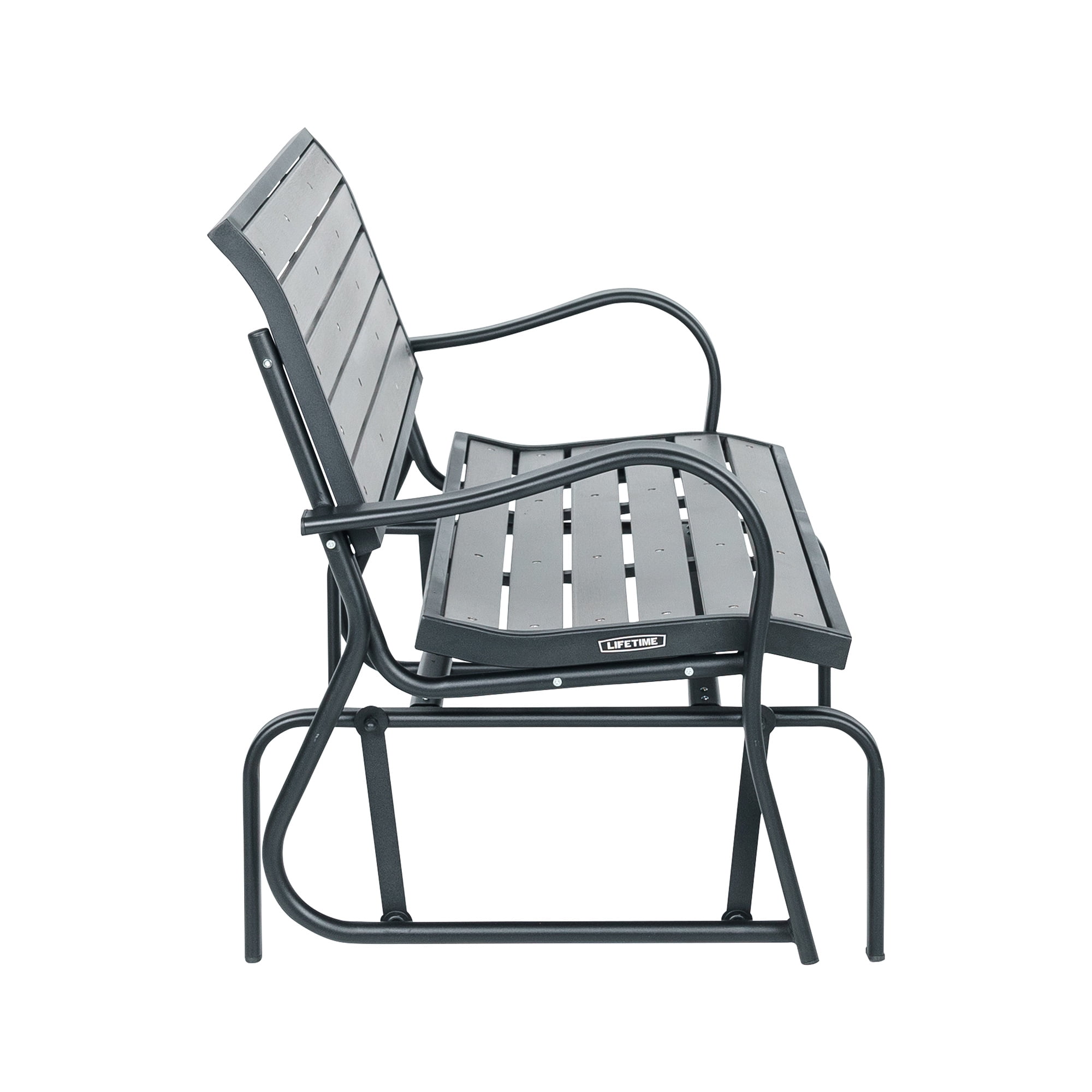 Lifetime Products Outdoor Polystyrene Glider Bench, Harbor Gray (60276) Lifetime Products Outdoor Polystyrene Glider Bench, Harbor Gray (60276)