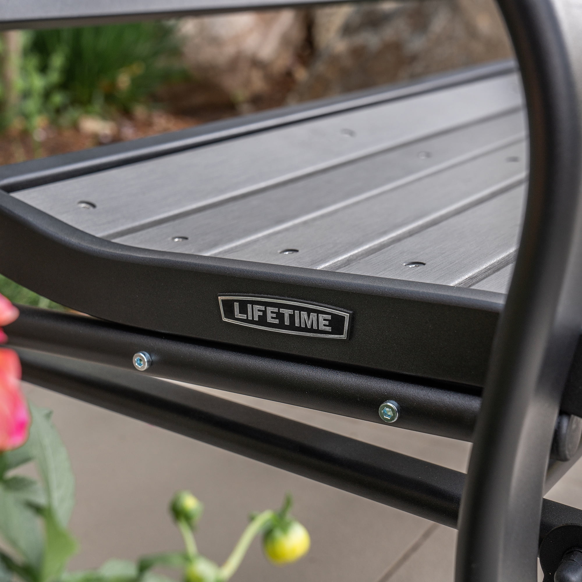 Lifetime Products Outdoor Polystyrene Glider Bench, Harbor Gray (60276) Lifetime Products Outdoor Polystyrene Glider Bench, Harbor Gray (60276)