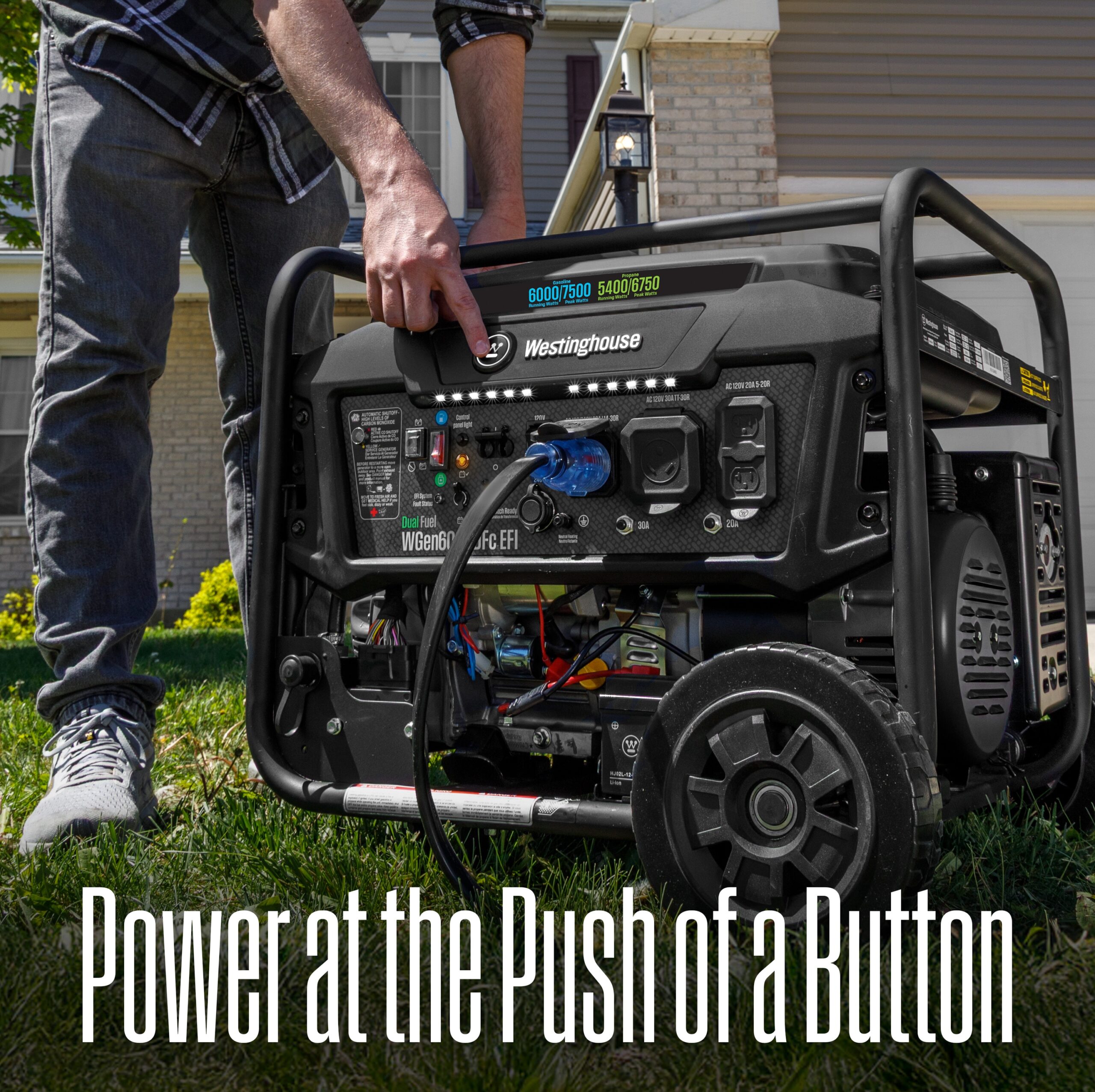 Westinghouse : WGen6000DFc EFI 50 State Remote Electric Start 7500 / 6000 -Watt Dual fuel Portable Generator Westinghouse : WGen6000DFc EFI 50 State Remote Electric Start 7500 / 6000 -Watt Dual fuel Portable Generator