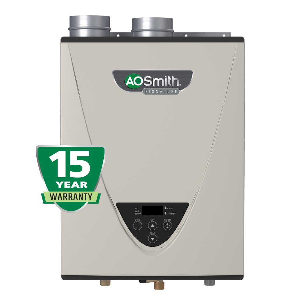 A.O. Smith Signature Series 10-GPM 199000-BTU Indoor Natural Gas Tankless Water Heater A.O. Smith Signature Series 10-GPM 199000-BTU Indoor Natural Gas Tankless Water Heater