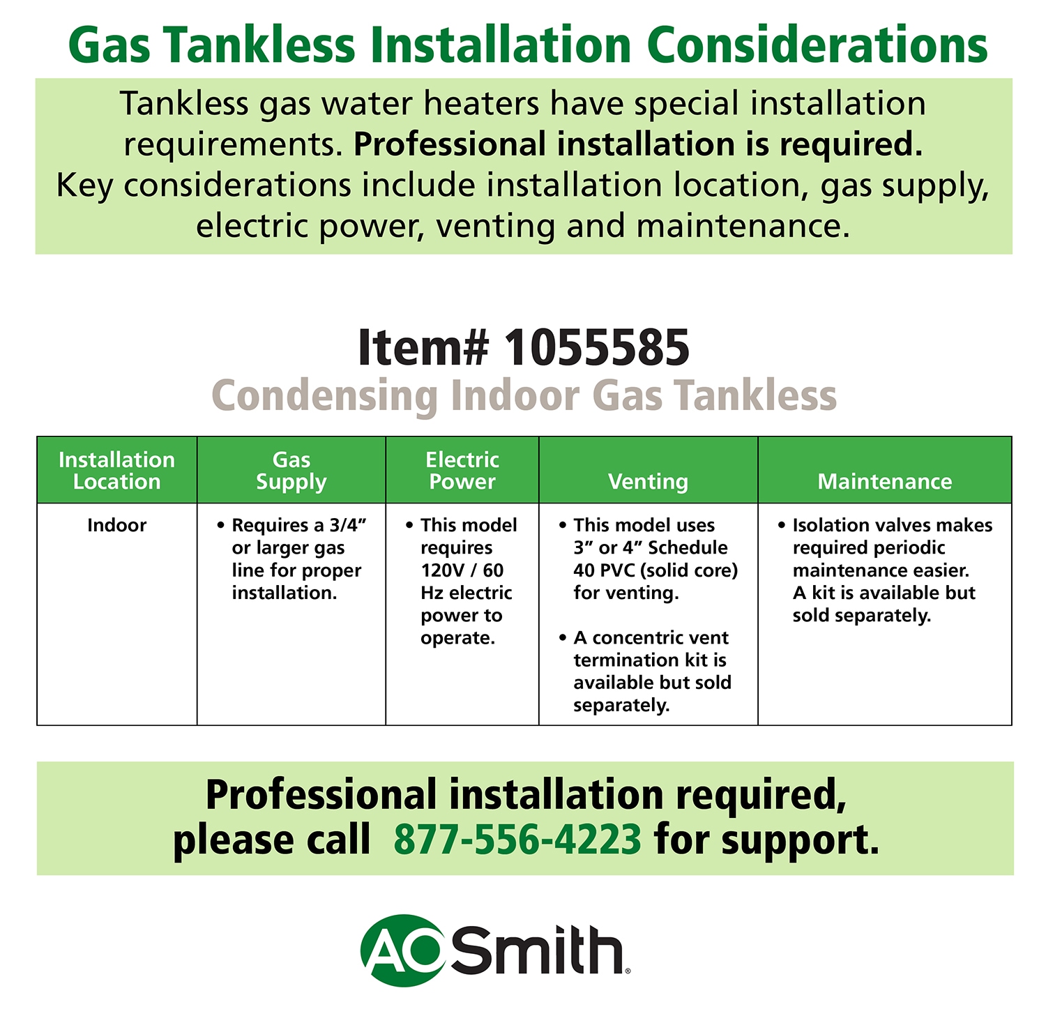 A.O. Smith Signature Series 10-GPM 199000-BTU Indoor Natural Gas Tankless Water Heater A.O. Smith Signature Series 10-GPM 199000-BTU Indoor Natural Gas Tankless Water Heater