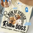 Dad of a Spoiled Rotten Dog Tee, Custom Dog Name Shirt, Pet Lover Gift
