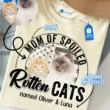 Dad of a Spoiled Rotten Cat Tee Custom Cat Dad & Cat Mom Shirt, Cat Owner Gift