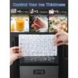 COWSAR 33-lb Ice Storage 100-lb Ice Per day Cubed Ice Maker (Stainless Steel with Scoop)