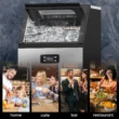 COWSAR 33-lb Ice Storage 100-lb Ice Per day Cubed Ice Maker (Stainless Steel with Scoop)