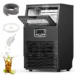 COWSAR 22-lb Ice Storage 66-lb Ice Per day Cubed Ice Maker (Stainless Steel)