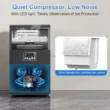 COWSAR 22-lb Ice Storage 66-lb Ice Per day Cubed Ice Maker (Stainless Steel) COWSAR 22-lb Ice Storage 66-lb Ice Per day Cubed Ice Maker (Stainless Steel)