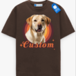 Custom Pet Portrait Tee, Pet Lover Gift, Photo Print Pet Shirt