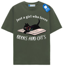 Floral Cat Shirt, Cat Lover T Shirt, Cat Book Shirt