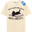 Floral Cat Shirt, Cat Lover T Shirt, Cat Book Shirt