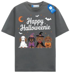 Happy Halloweenie T Shirt, Cute Dachshunds In Halloween Costumes
