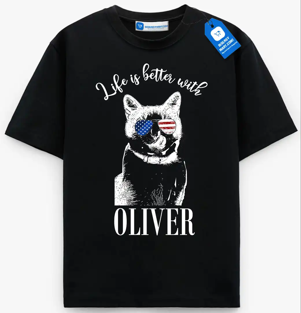 Life Is Better With My Dog/Cat Tee, Personalized Pet Lover T Shirt Life Is Better With My Dog/Cat Tee, Personalized Pet Lover T Shirt - Image 24