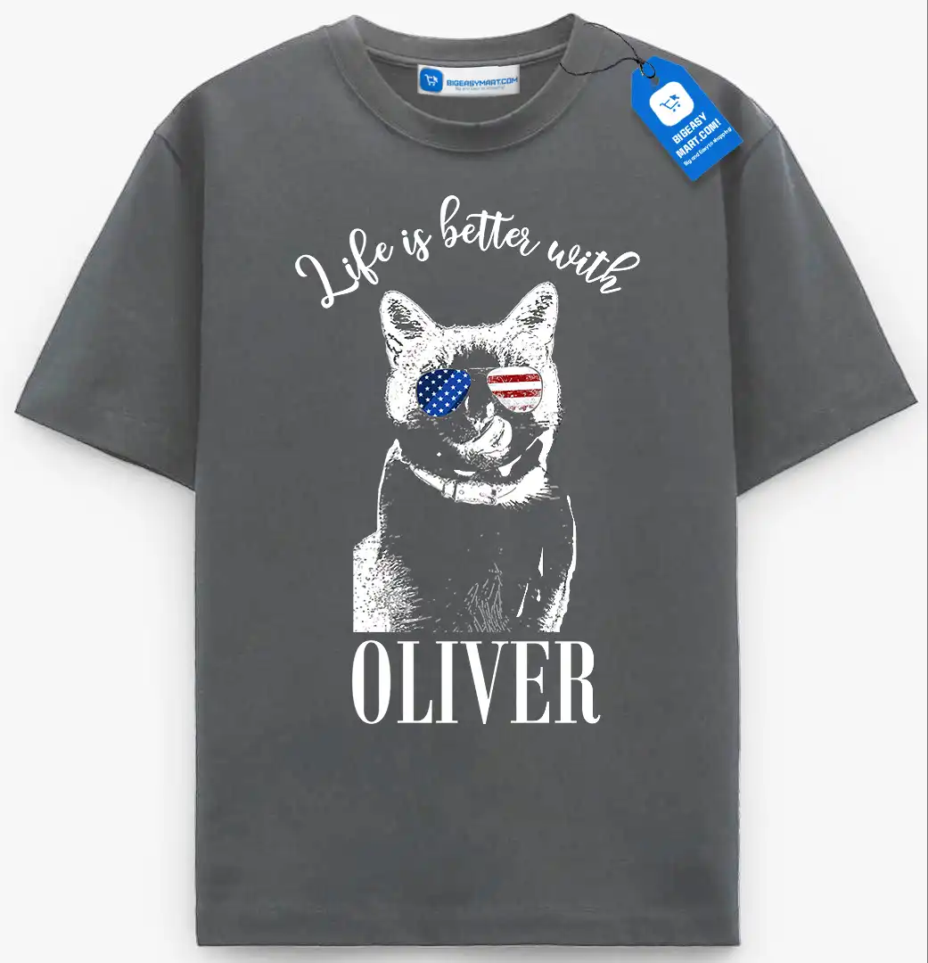 Life Is Better With My Dog/Cat Tee, Personalized Pet Lover T Shirt Life Is Better With My Dog/Cat Tee, Personalized Pet Lover T Shirt - Image 30
