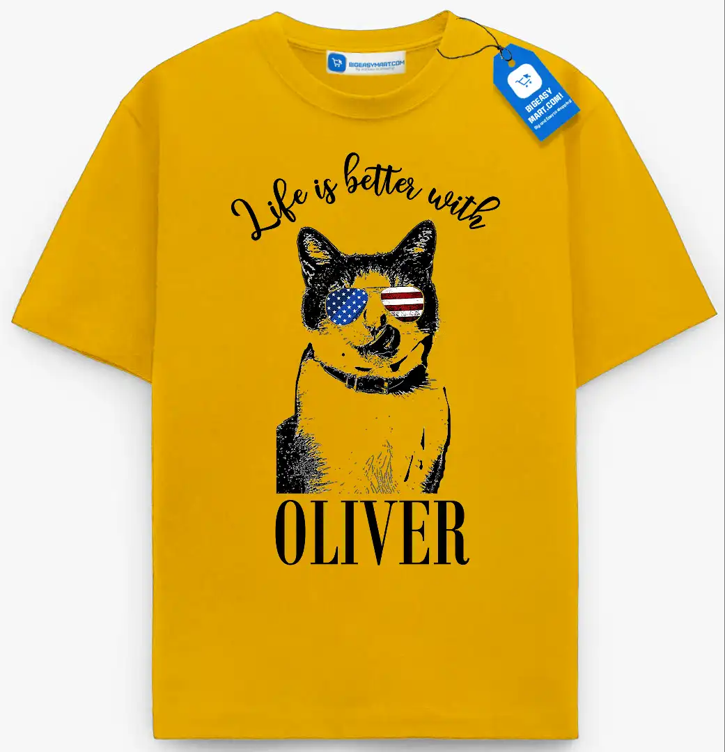 Life Is Better With My Dog/Cat Tee, Personalized Pet Lover T Shirt Life Is Better With My Dog/Cat Tee, Personalized Pet Lover T Shirt - Image 4