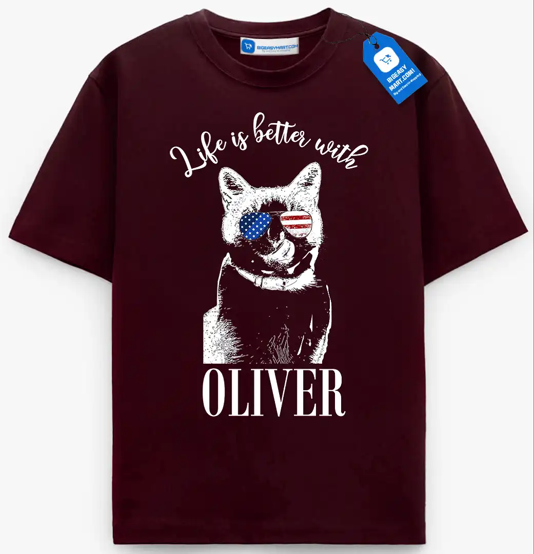 Life Is Better With My Dog/Cat Tee, Personalized Pet Lover T Shirt Life Is Better With My Dog/Cat Tee, Personalized Pet Lover T Shirt - Image 32