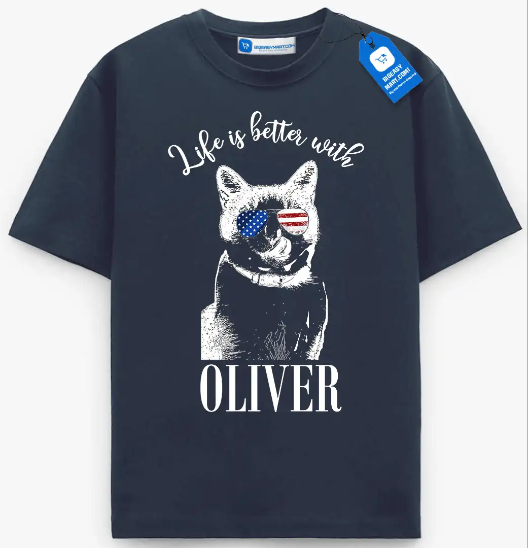 Life Is Better With My Dog/Cat Tee, Personalized Pet Lover T Shirt Life Is Better With My Dog/Cat Tee, Personalized Pet Lover T Shirt - Image 27