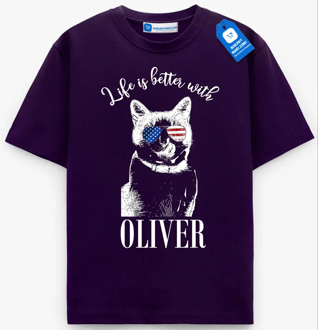 Life Is Better With My Dog/Cat Tee, Personalized Pet Lover T Shirt Life Is Better With My Dog/Cat Tee, Personalized Pet Lover T Shirt - Image 28
