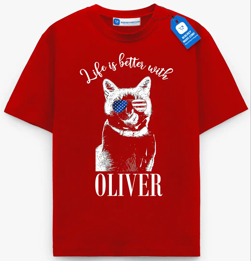 Life Is Better With My Dog/Cat Tee, Personalized Pet Lover T Shirt Life Is Better With My Dog/Cat Tee, Personalized Pet Lover T Shirt - Image 29