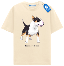 Tricolored Bull Spirit Tee, Bull Terrier Fan Shirt