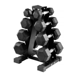 BalanceFrom 100LB Rubber Coated Hex Dumbbell Weight Set with A-Frame Rack, 5-20 lbs Pairs