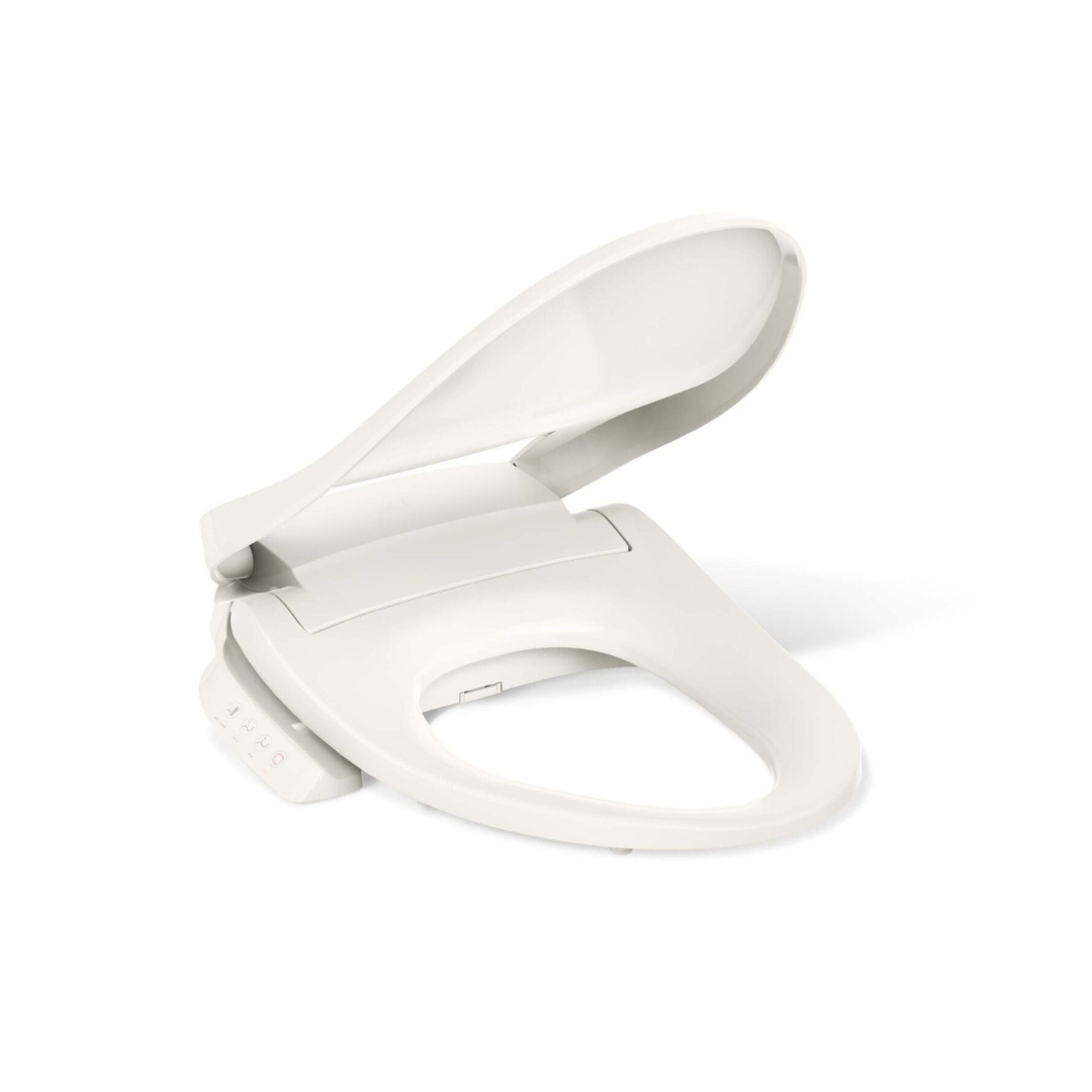 KOHLER PureWash E545 Plastic Biscuit Elongated Slow Close Feature Heated Bidet Function Toilet Seat KOHLER PureWash E545 Plastic Biscuit Elongated Slow Close Feature Heated Bidet Function Toilet Seat