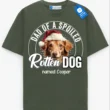Dad of a Spoiled Rotten Dog Tee, Custom Dog Name Shirt, Pet Lover Gift