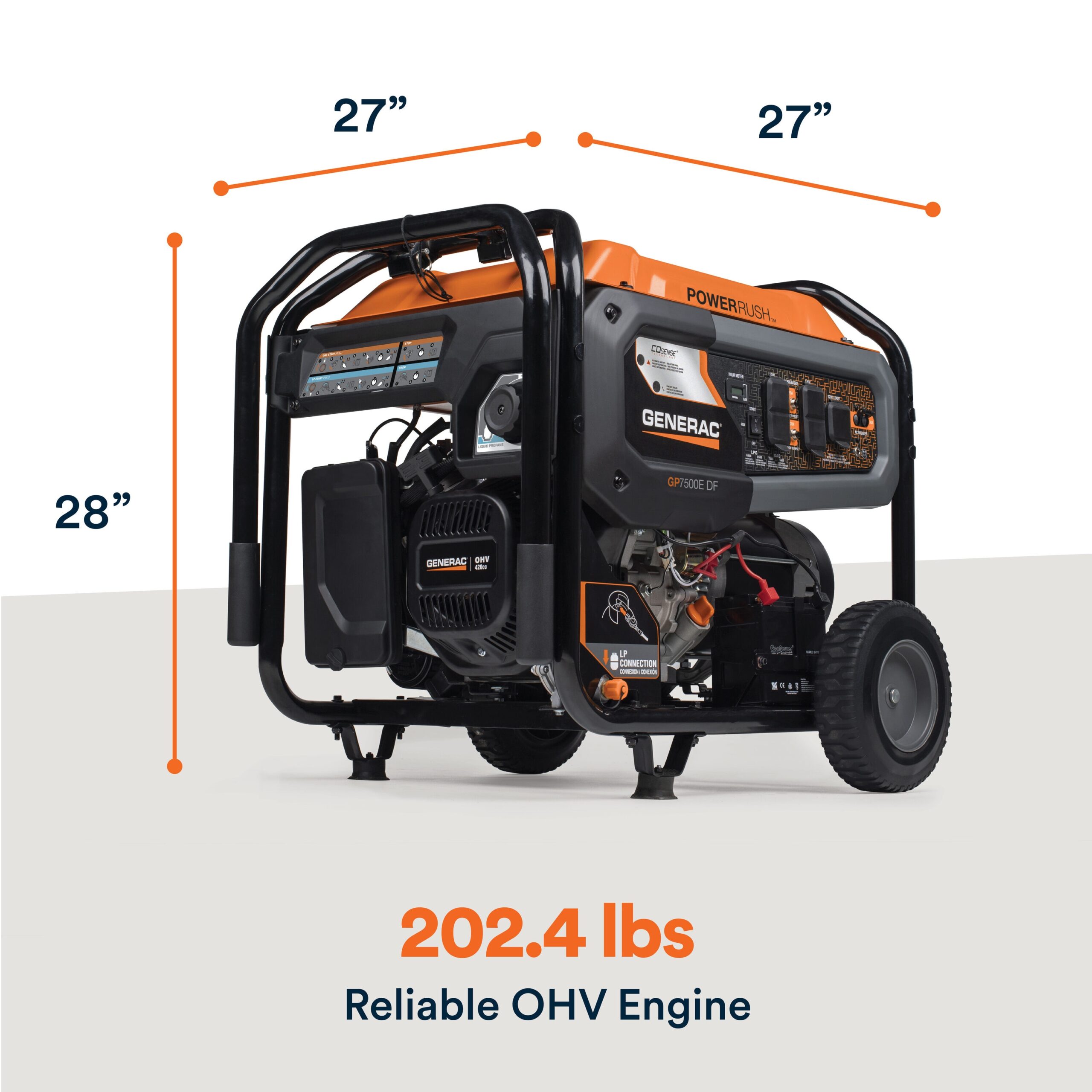 Generac GP 9400 / 7500 -Watt Dual fuel Portable Generator Generac GP 9400 / 7500 -Watt Dual fuel Portable Generator
