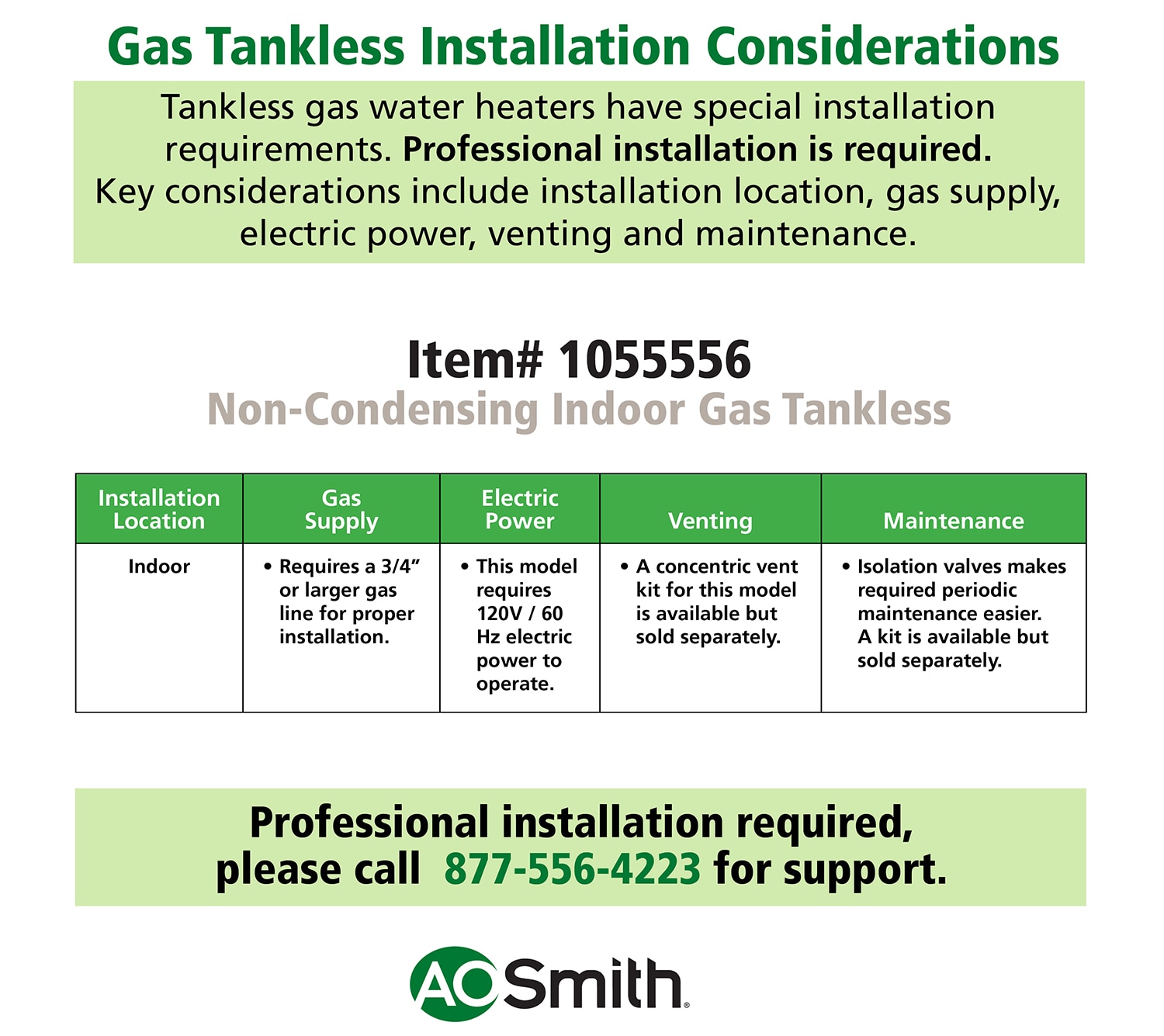 A.O. Smith Signature Series 8-GPM 190000-BTU Indoor Natural Gas/Liquid Propane Tankless Water Heater A.O. Smith Signature Series 8-GPM 190000-BTU Indoor Natural Gas/Liquid Propane Tankless Water Heater