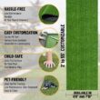 Ottomanson Artificial grass 7x47 Fake Grass Turf Rug For Patio Lawn Landscape 6.5-ft x 47-ft Artificial Grass