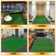 Ottomanson Artificial grass 7x47 Fake Grass Turf Rug For Patio Lawn Landscape 6.5-ft x 47-ft Artificial Grass