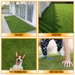 Ottomanson Artificial grass 7x44 Realistic Fake Grass Turf Rug For Patio Lawn Landscape 6.5-ft x 44-ft Artificial Grass