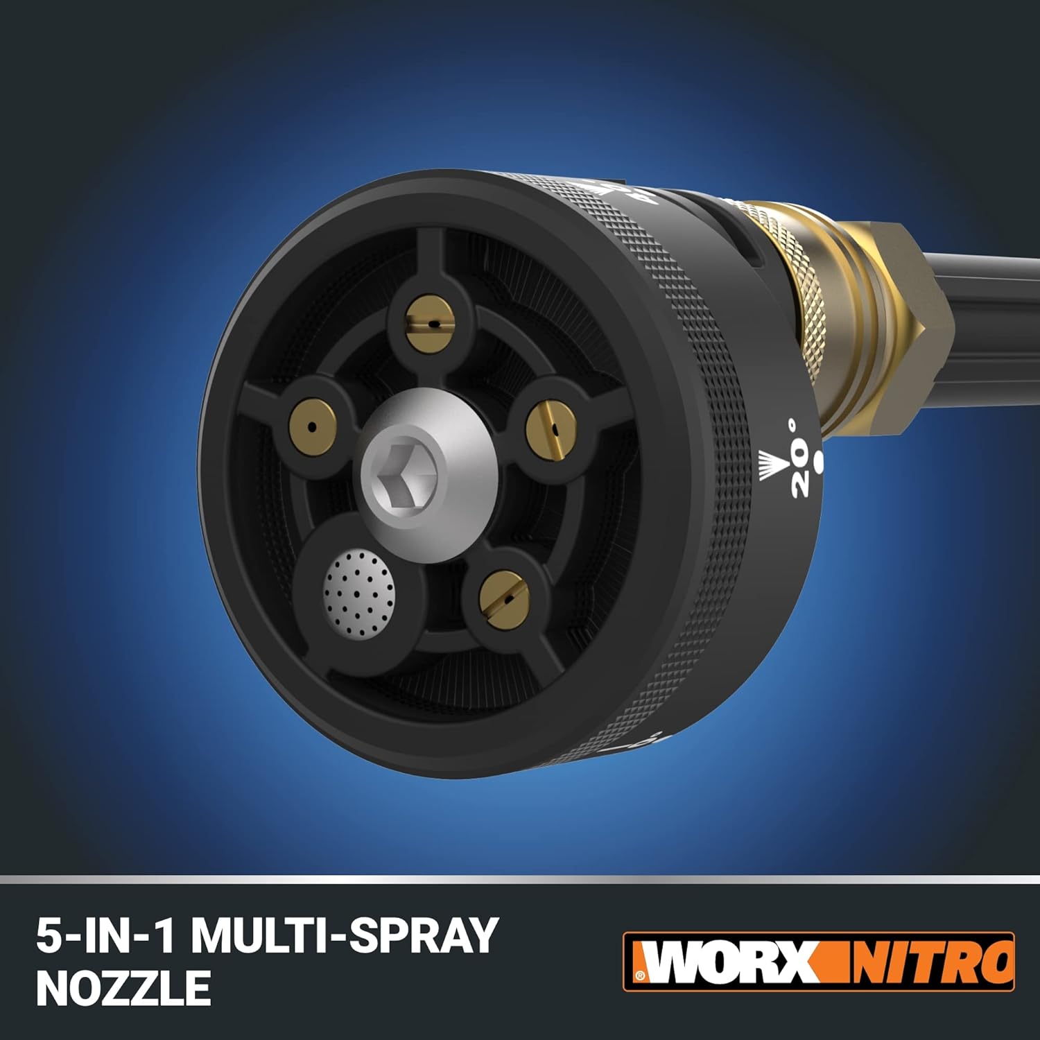 Worx Nitro Hydroshot 20V 710PSI Light-Duty Electric Pressure Washer with Brushless Motor Cordless – Battery & Charger Included Worx Nitro Hydroshot 20V 710PSI Light-Duty Electric Pressure Washer with Brushless Motor Cordless, Lightweight, 5-in-1 Portable Power Cleaner, Power Share Compatible – Battery & Charger Included