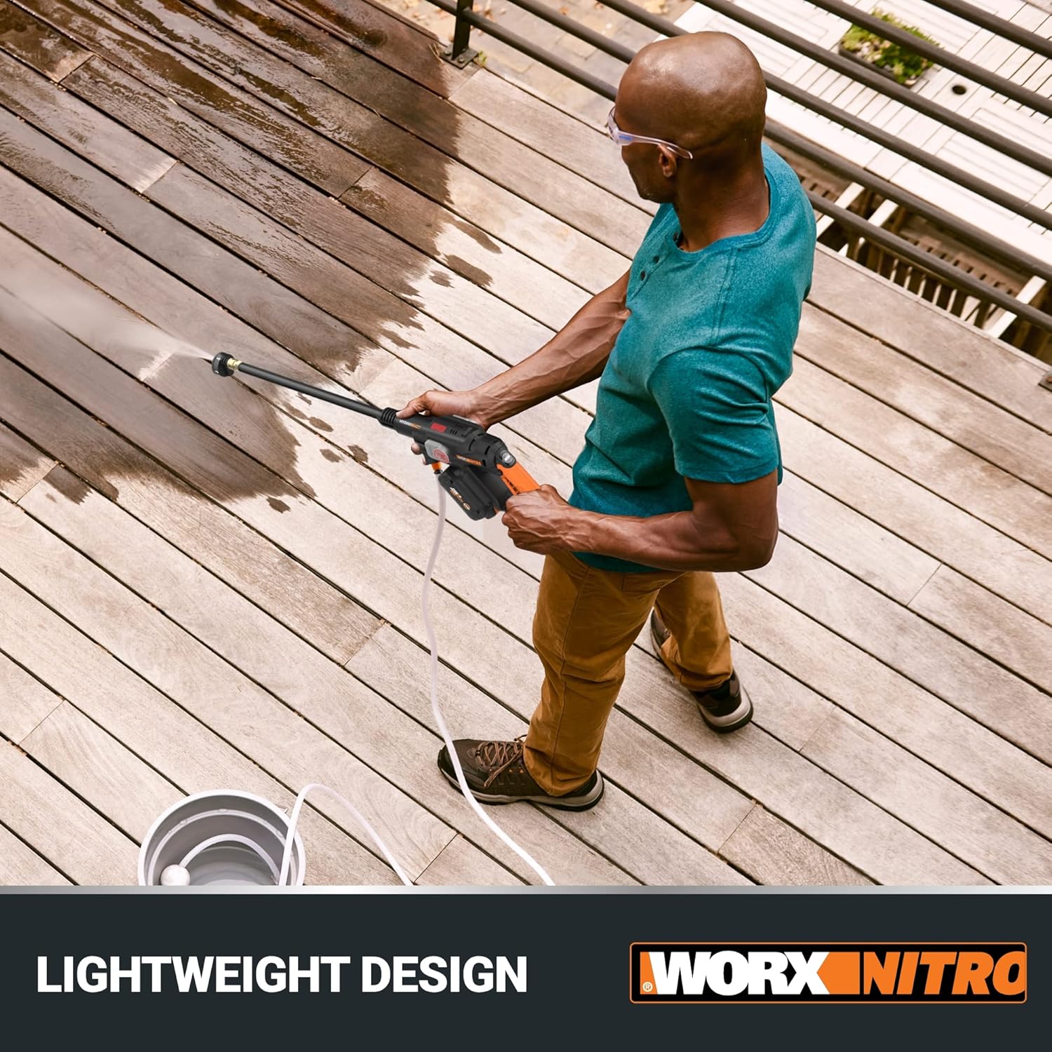 Worx Nitro Hydroshot 20V 710PSI Light-Duty Electric Pressure Washer with Brushless Motor Cordless – Battery & Charger Included Worx Nitro Hydroshot 20V 710PSI Light-Duty Electric Pressure Washer with Brushless Motor Cordless, Lightweight, 5-in-1 Portable Power Cleaner, Power Share Compatible – Battery & Charger Included