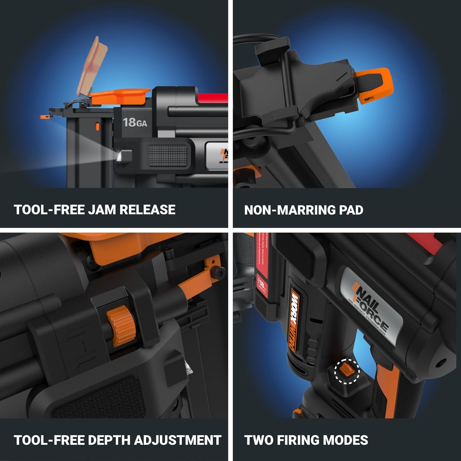 Worx Nitro 20V Cordless 18-Gauge Narrow Crown Stapler, Cordless Staple Gun Fires Up to 80 Staples/Min, Battery Powered Staple Gun Worx Nitro 20V Cordless 18-Gauge Narrow Crown Stapler, Cordless Staple Gun Fires Up to 80 Staples/Min, Battery Powered Staple Gun with Tool-Free Jam Release WX844L – Battery & Charger Included
