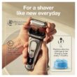 Braun Series 9 Pro 9487cc Electric Razor for Men, Wet & Dry, Rechargeable, Electric Shaver with Clean & Charge Station and ProCare Attachment