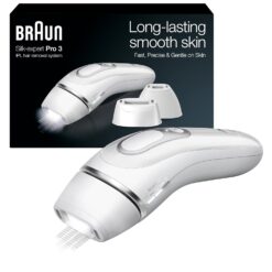 Braun IPL Long-Lasting Hair Removal System for Women and Men, Silk Expert Pro 3 PL3221, Permanent Visible Hair Reduction, Head-to-Toe Usage, for Body & Face, Alternative to Salon Laser Hair Removal