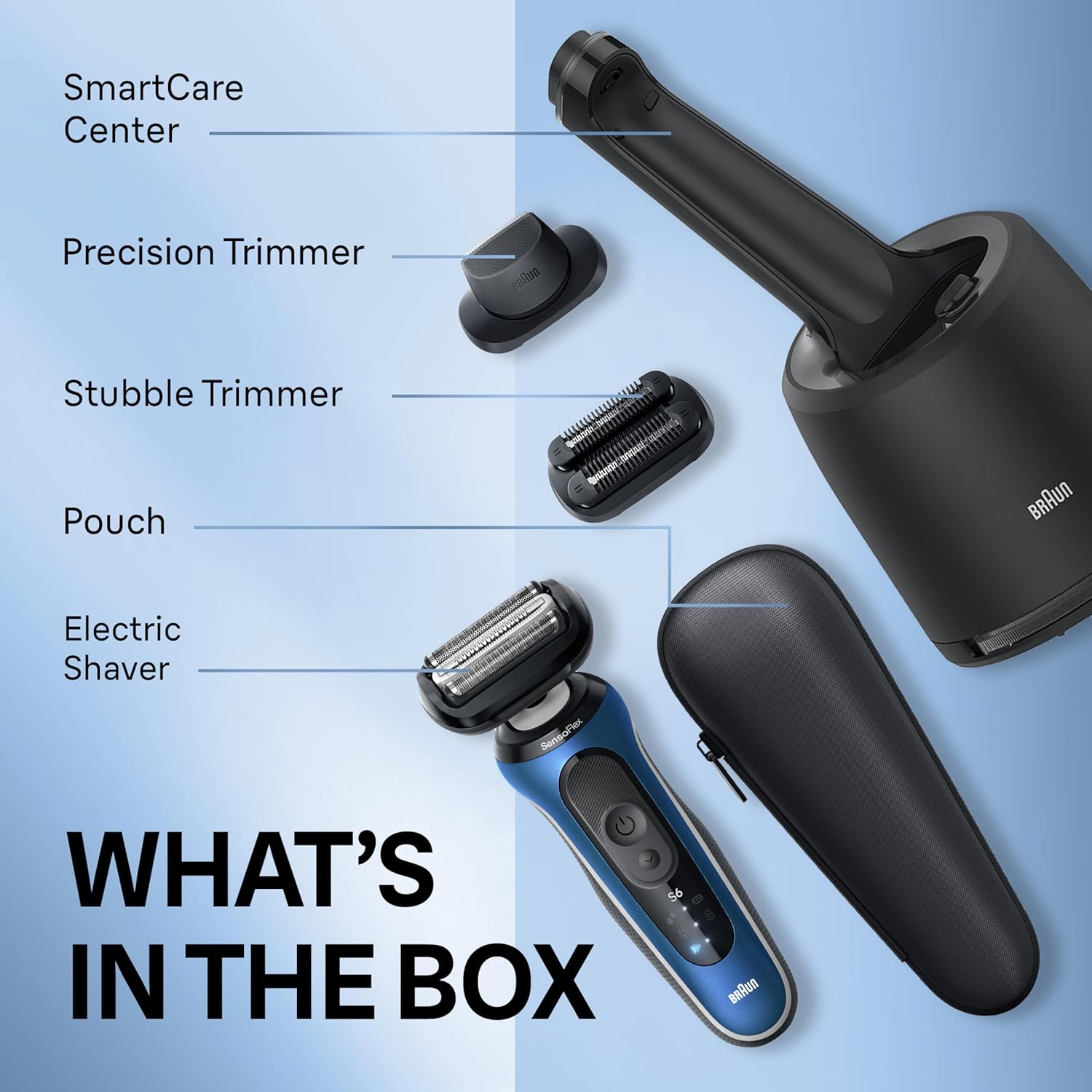 Braun Electric Shaver for Men, Series 6 6177cc, Wet & Dry Shave, Turbo & Gentle Shaving Modes, Foil Shaver, Blue Braun Electric Shaver for Men, Series 6 6177cc, Wet & Dry Shave, Turbo & Gentle Shaving Modes, Foil Shaver, Blue