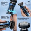 Braun Electric Shaver for Men, Series 6 6177cc, Wet & Dry Shave, Turbo & Gentle Shaving Modes, Foil Shaver, Blue Braun Electric Shaver for Men, Series 6 6177cc, Wet & Dry Shave, Turbo & Gentle Shaving Modes, Foil Shaver, Blue