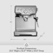 Breville Infuser Espresso Machine BES840XL, 10.25 x 12.5 x 13.25 Inches, Black Sesame