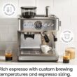 Chefman Crema Supreme 15 Bar Espresso Machine with Milk Frother, Barista Steam Wand, Professional Coffee Maker with Coffee Grinder, 30 Grind Settings, 3L Removable Water Tank - Stainless Steel