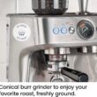Chefman Crema Supreme 15 Bar Espresso Machine with Milk Frother, Barista Steam Wand, Professional Coffee Maker with Coffee Grinder, 30 Grind Settings, 3L Removable Water Tank - Stainless Steel