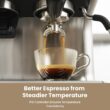 Gevi Dual Boiler Espresso Machine with Built-in Grinder, 58mm Commercial Portafilter, Barista Steam Wand, 31 Grind Settings, Stainless Steel, for Home Barista Use, Sterling Silver