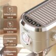 Gevi Commercial Espresso and Coffee Makers, Professional Espresso Maker Latte Machine with Milk Frother, Stainless Steel Expresso Coffee Machines for Home, Compact Cappuccino Machine, Great Gift