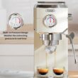 Gevi Commercial Espresso and Coffee Makers, Professional Espresso Maker Latte Machine with Milk Frother, Stainless Steel Expresso Coffee Machines for Home, Compact Cappuccino Machine, Great Gift