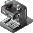 Chefman Crema Deluxe Espresso Machine with Double Boiler, Use Milk Frother and Brew Espresso Simultaneously, Professional Coffee Maker with Coffee Grinder and Steam Wand, 30 Grind Settings