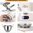 8.4QT Commercial Stand Mixer 800W with NSF Certified and Aluminum Die Casting, Mixers Kitchen Electric Stand Mixer Metal Food Mixer with Stainless Steel 8L Bowl, Dough Hook, Whisk and Beater
