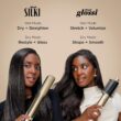 Shark Glam Ceramic & Powerful Air Styling & Drying System, with Silki Straightener & Shark Glossi Air Glosser, for Drying, Curling, Straightening & Glossing, Gold, HD6051S (Straight & Wavy Hair)