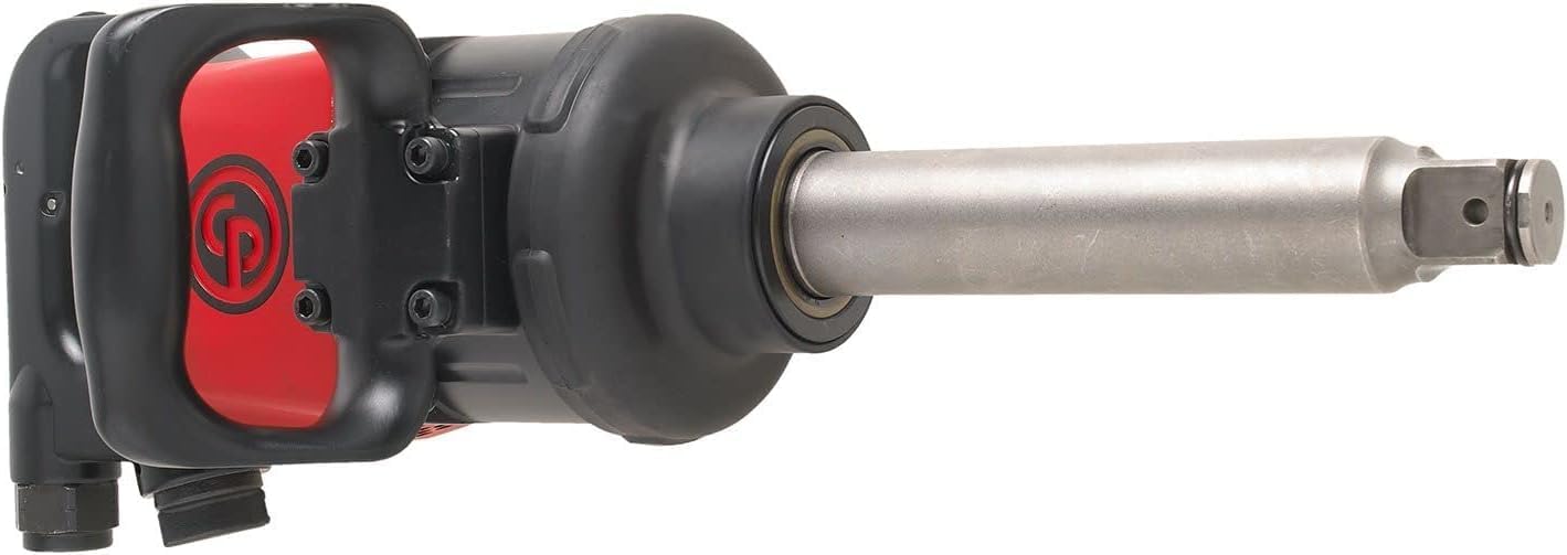 Chicago Pneumatic CP7782-6 Air Impact Wrench (1 Inch), 6 Inch Ext. Anvil, Air Gun Industrial Repair & Assembly Tool Chicago Pneumatic CP7782-6 Air Impact Wrench (1 Inch), 6 Inch Ext. Anvil, Air Gun Industrial Repair & Assembly Tool, D-Handle , Pinless Rocking Dog, Max Torque Output 1920 ft. lbf/2600 Nm, 5200 RPM