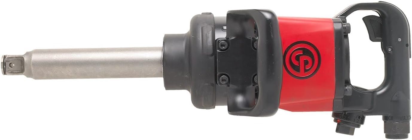 Chicago Pneumatic CP7782-6 Air Impact Wrench (1 Inch), 6 Inch Ext. Anvil, Air Gun Industrial Repair & Assembly Tool Chicago Pneumatic CP7782-6 Air Impact Wrench (1 Inch), 6 Inch Ext. Anvil, Air Gun Industrial Repair & Assembly Tool, D-Handle , Pinless Rocking Dog, Max Torque Output 1920 ft. lbf/2600 Nm, 5200 RPM