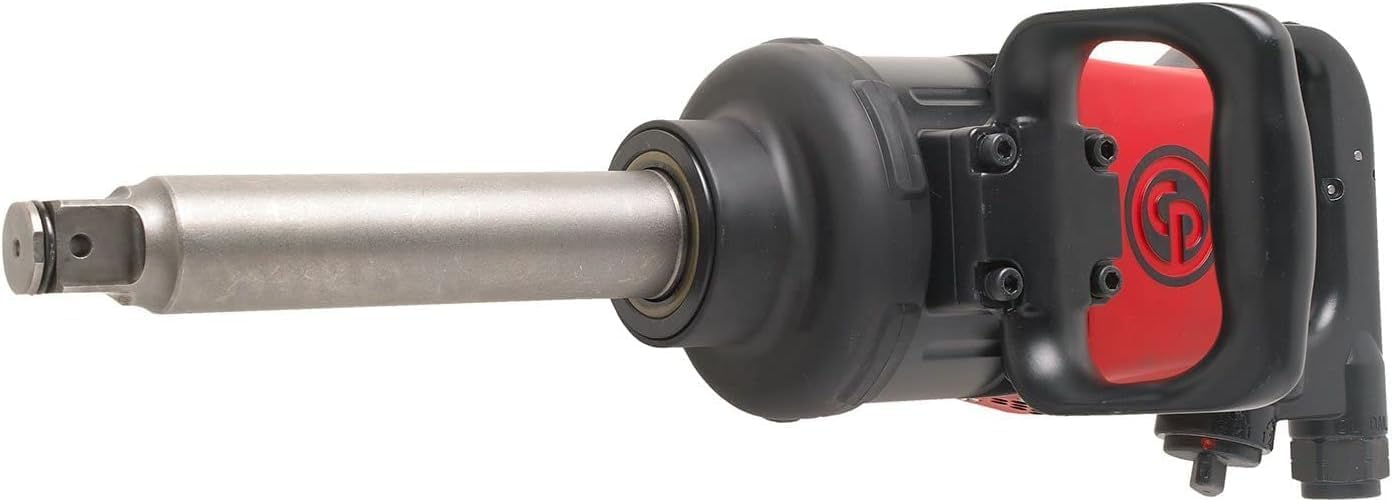 Chicago Pneumatic CP7782-6 Air Impact Wrench (1 Inch), 6 Inch Ext. Anvil, Air Gun Industrial Repair & Assembly Tool Chicago Pneumatic CP7782-6 Air Impact Wrench (1 Inch), 6 Inch Ext. Anvil, Air Gun Industrial Repair & Assembly Tool, D-Handle , Pinless Rocking Dog, Max Torque Output 1920 ft. lbf/2600 Nm, 5200 RPM